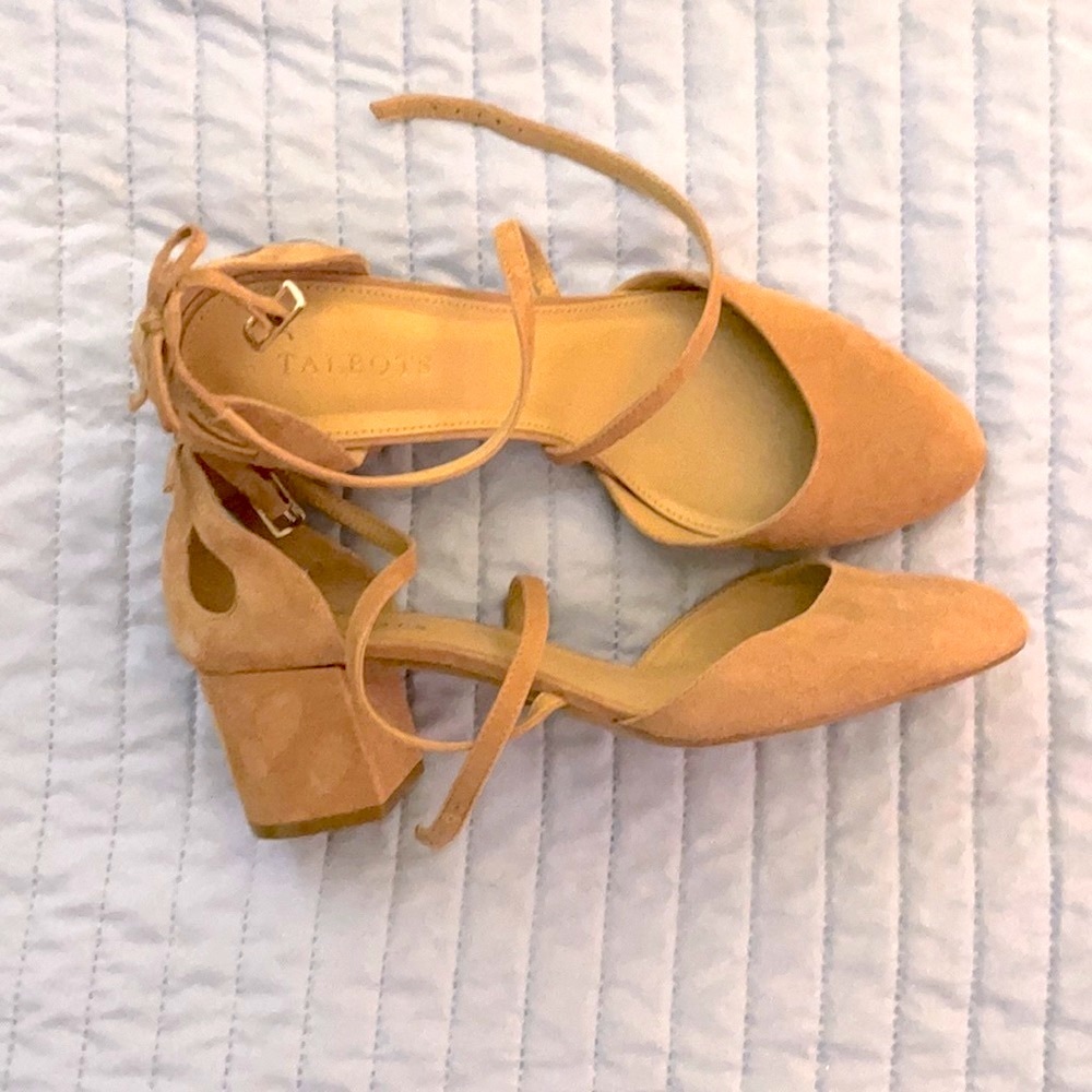 Talbots Leather Block Heels Size 10M Like New